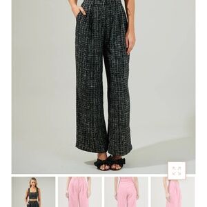 Sugarlips Adriella Tweed Wide Pants